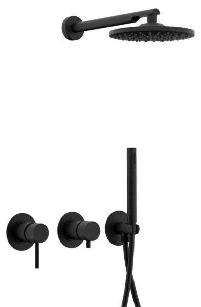 Душевая система Remer X Style X96S02ONO, чёрный матовый