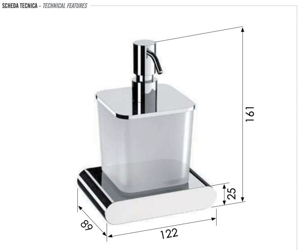 Дозатор Remer Lounge LN13XV, сталь