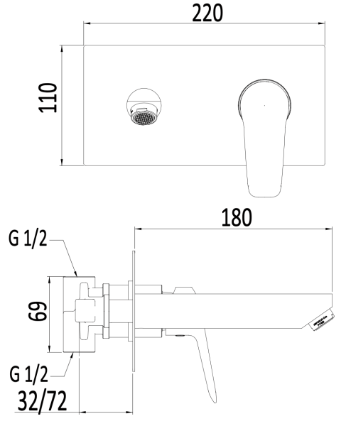 Смеситель для раковины Mariani Essenza B00565ES