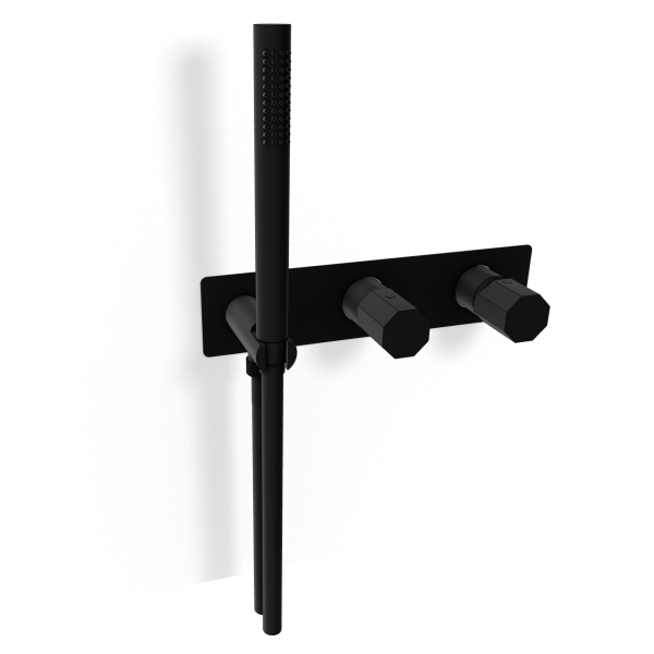 Смеситель для душа Remer Ottagono ON97D3WBNO, черный матовый