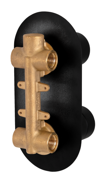 Смеситель термостатический для душа Remer Elegance NT92NO, черный матовый