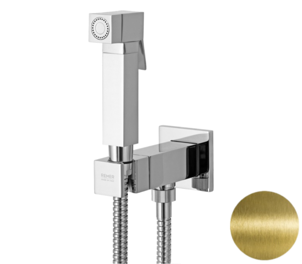 Гигиенический душ со смесителем Remer Absolute Q64VO, латунь состаренная