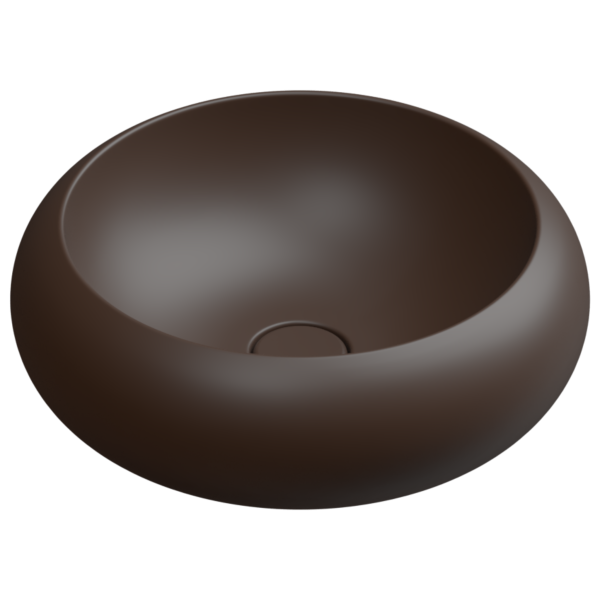 Раковина накладная 42 см GSG Ceramic Design Petra PELAV42035, Cacao Matt