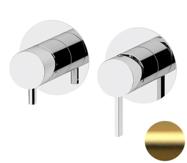 Смеситель для душа Remer Metrica MC93ZPBG, золото брашированное