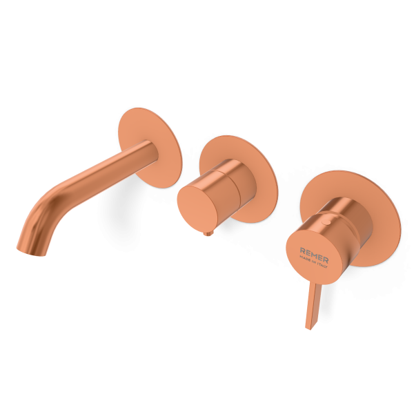 Смеситель для ванны Remer Metrica MC54D3PWBRP, медь брашированная