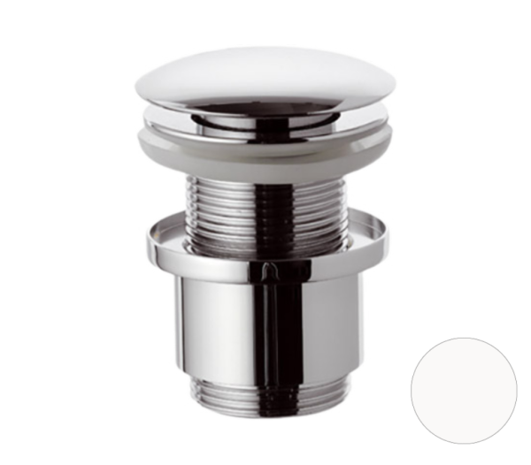 Донный клапан без перелива 1”1/4 Remer 904CC2114BO, белый матовый