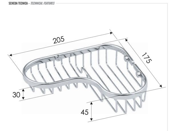 Мыльница угловая Remer RB273CR