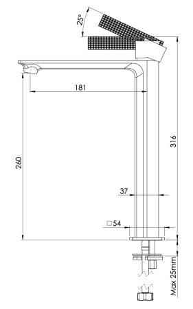 Смеситель для раковины Daniel Club ANC607BOM, латунь матовая состаренная