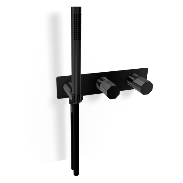 Смеситель для душа Remer Ottagono ON97D2WBGM, оружейная сталь PVD