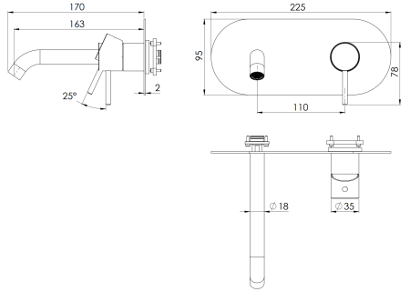 Смеситель для раковины Remer X Style X15WB