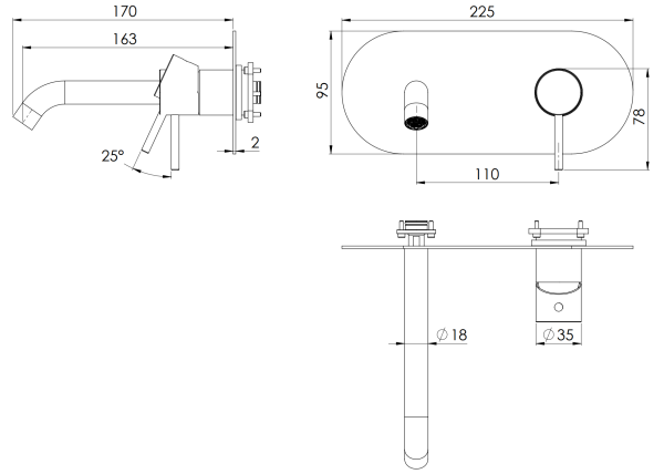 Смеситель для раковины Remer X Style X15WBDO, золото глянцевое