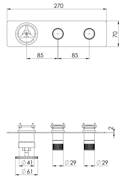Смеситель для душа Remer Chrono CH98D2WB
