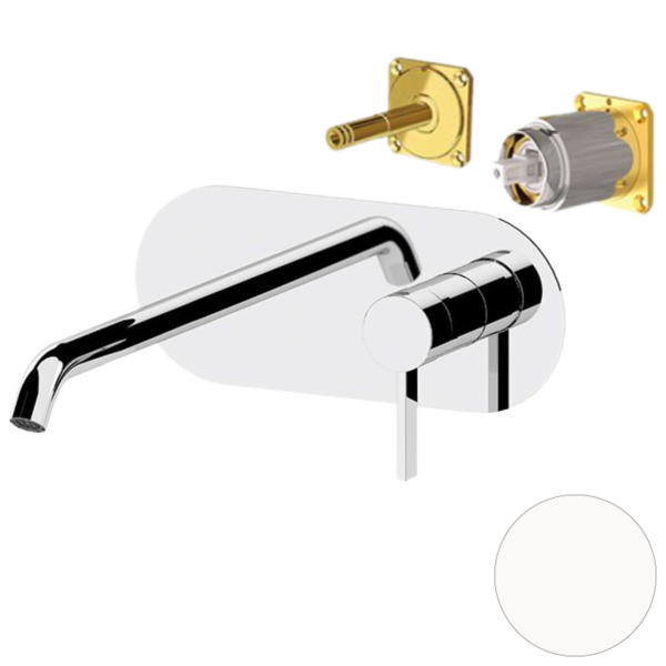 Смеситель для раковины Remer Metrica MC15KBBO, белый матовый