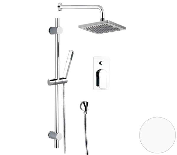 Душевая система Remer Infinity I09S07OBO, белый матовый
