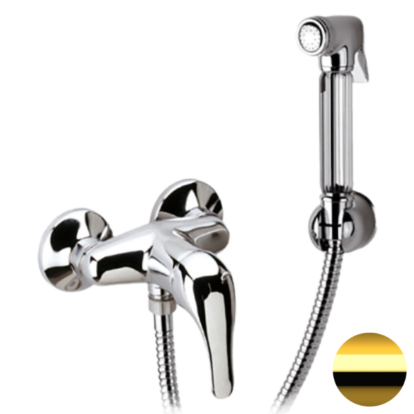 Гигиенический душ со смесителем Remer C332REZDO, золото глянцевое