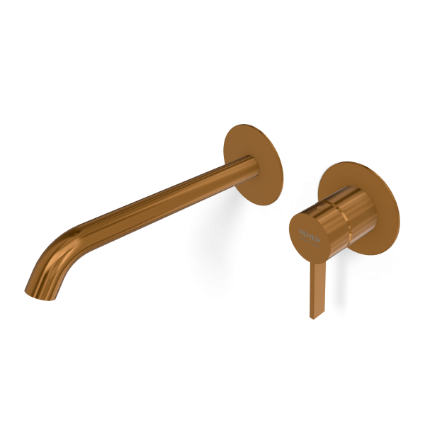 Смеситель для раковины Remer Metrica MC15PLWBCU, медь брашированная PVD