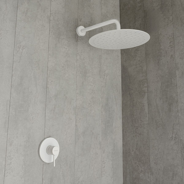 Верхний душ с шарнирным соединением 30 см Mariani Tondo B37ST00130, белый матовый