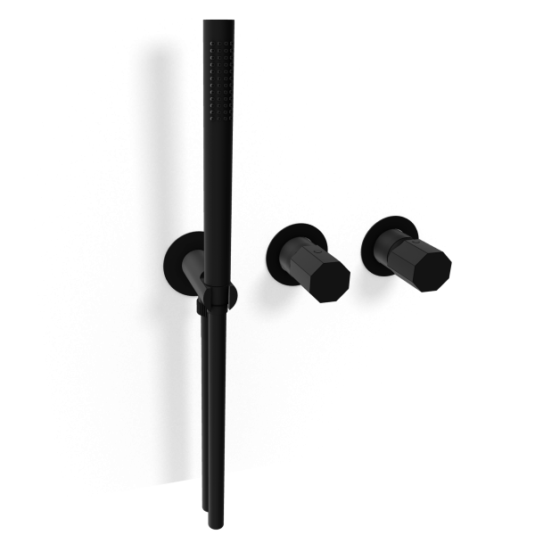 Смеситель для душа Remer Ottagono ON97D3PWBNO, черный матовый