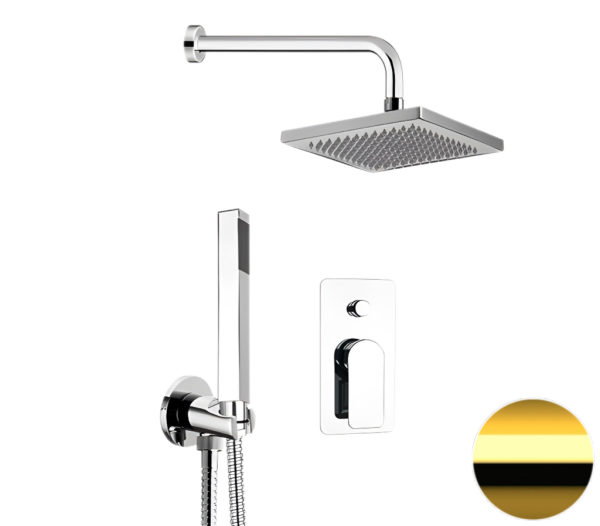 Душевая система Remer Infinity I09S08ODO, золото глянцевое