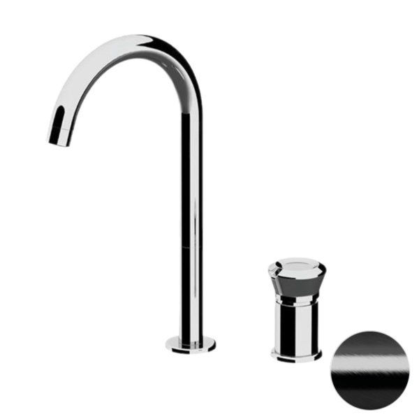 Смеситель для раковины Remer Element ET57LCFP, черный брашированный хром