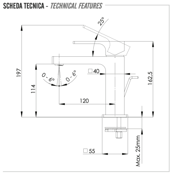Смеситель для раковины Remer Absolute AU10