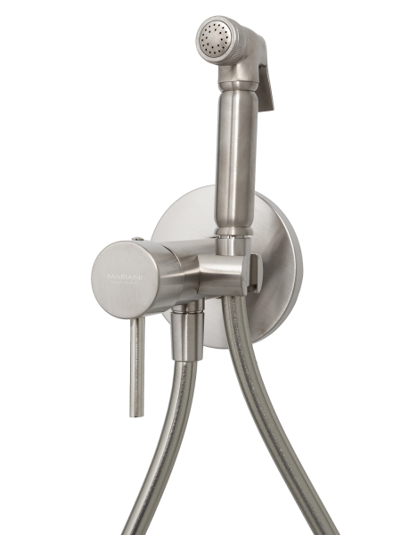 Гигиенический душ со смесителем Mariani Next B16185NXW, нержавеющая сталь