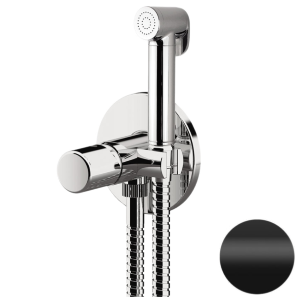 Гигиенический душ со смесителем Daniel Trilogy TG6454DC15, чёрный матовый