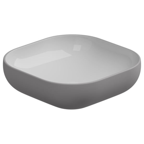 Раковина накладная биколор 45 см GSG Ceramic Design Easy EALAVQU45BI000/038, White/Fumo Matt