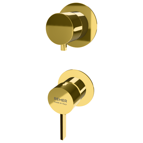 Смеситель для душа Remer Metrica MC92PWBDO, золото глянцевое