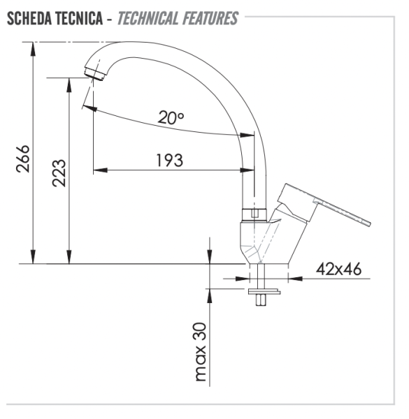 Смеситель для кухни Remer Winner W42