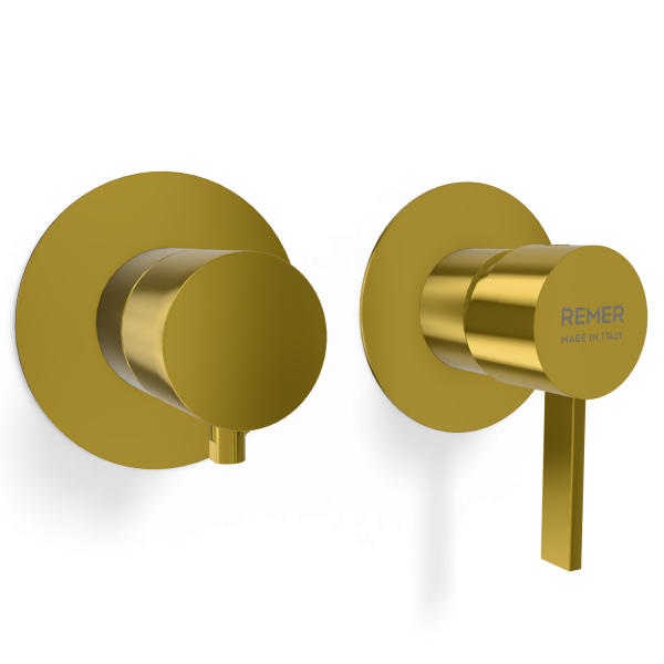 Смеситель для душа Remer Metrica MC93ZPWBGP, золото глянцевое PVD