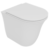 Чаша приставного унитаза с креплением GSG Ceramic Design Flut RUFLWC01000PFI, белый глянцевый