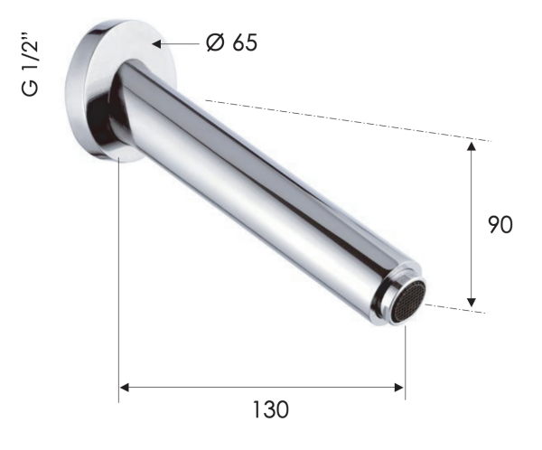 Излив настенный 13 см Remer 91N2