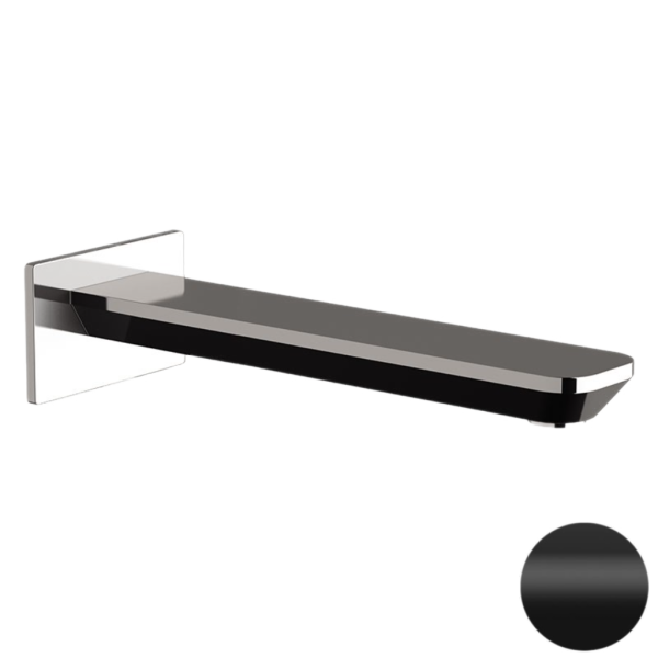 Излив настенный 23 см Daniel Tiara TA4704L15, чёрный матовый