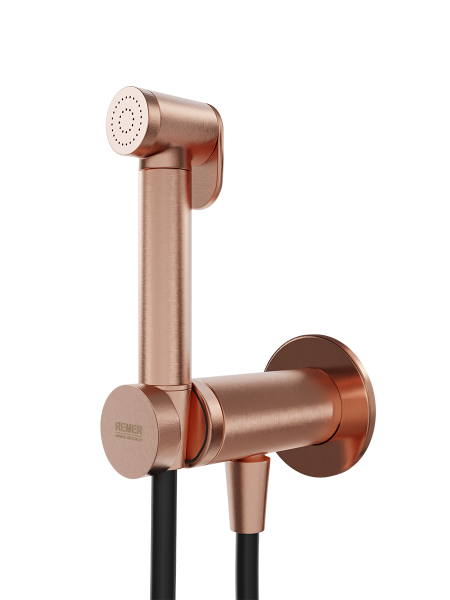 Гигиенический душ со смесителем Remer X Style X61PWRP, медь брашированная