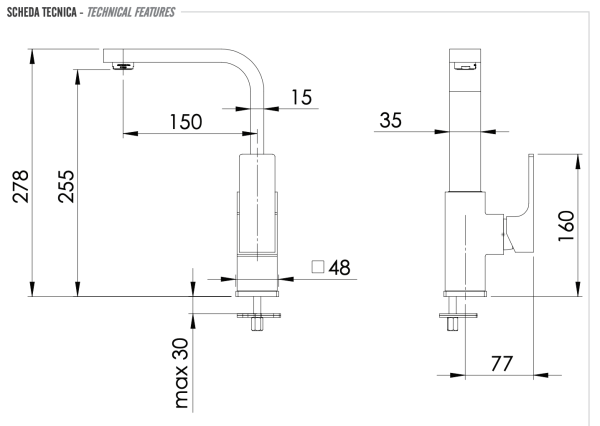 Смесители для раковины Remer Absolute AU10G