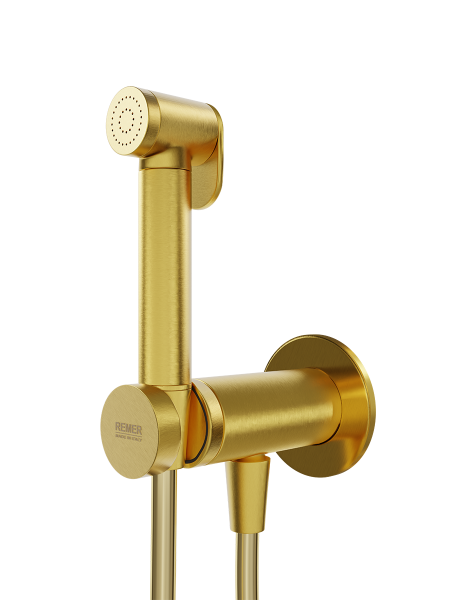 Гигиенический душ со смесителем Remer X Style X61PWBG, золото брашированное