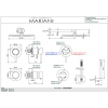 Душевая система Mariani Next B2217HNXP3TB30, золото брашированное