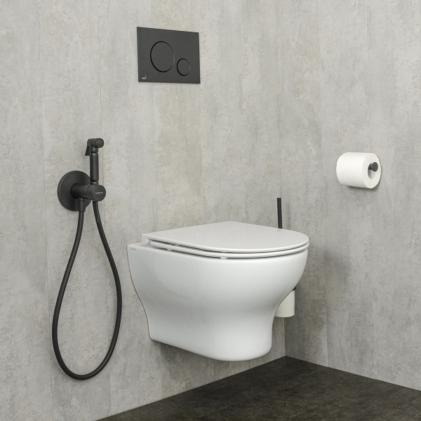 Гигиенический душ со смесителем Mariani Next B14185NXW, черный матовый