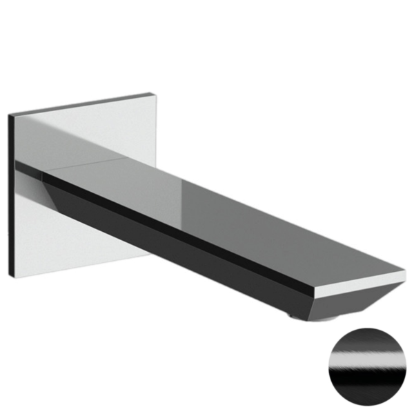 Излив настенный 18 см Remer Edge 91EGCFP, черный брашированный хром