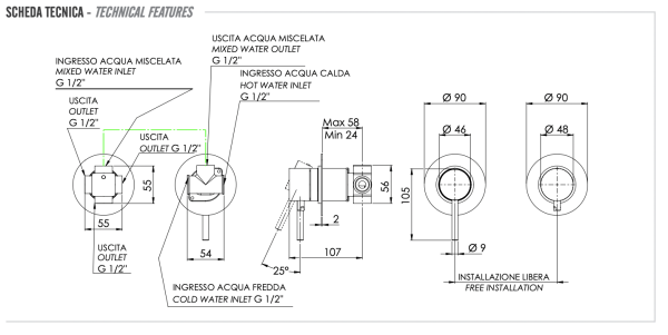 Душевая система Remer X Style X96D3SETXV, сталь