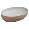 Раковина накладная биколор 55x42 см GSG Ceramic Design Easy EALAVOV55BI000/032, White/Cipria Matt