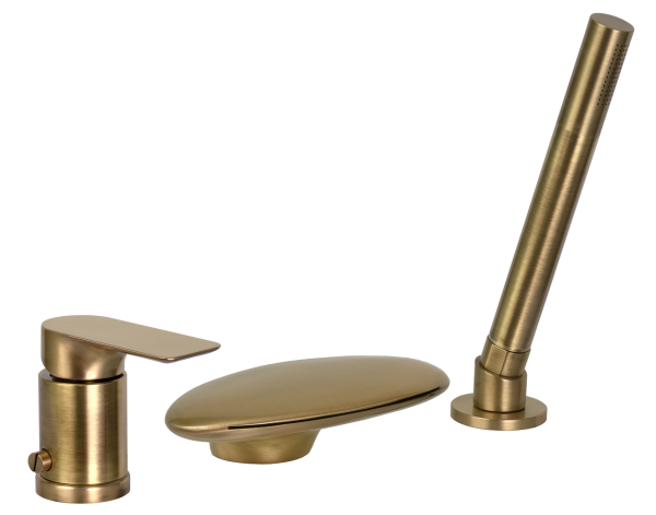 Смеситель для ванны Remer Infinity I07UFVO, состаренная латунь