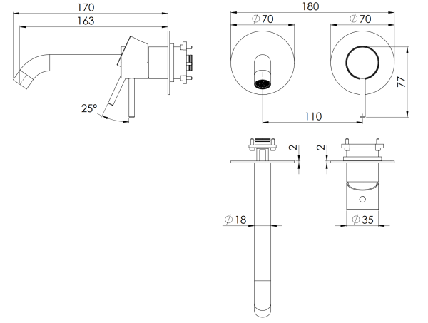 Смеситель для раковины Remer X Style X15PWBBG, золото брашированное