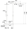 Душевая система Remer X Style INOX SSX37UFM25, нержавеющая сталь