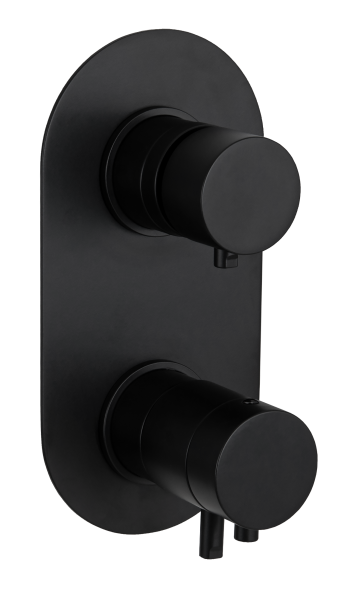 Смеситель термостатический для душа Remer Elegance NT92NO, черный матовый
