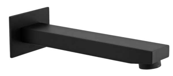 Излив настенный 18 см Remer Qubika 91QNO, черный матовый