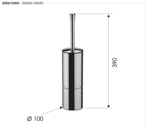 Ершик настенный/напольный Remer RB465BO, белый матовый