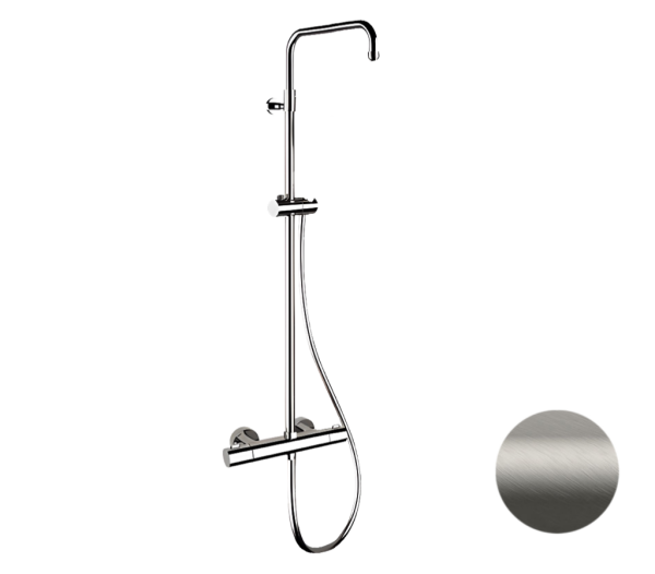 Душевая система термостатическая Remer Elegance EQ32ASSDNPO, никель матовый брашированный