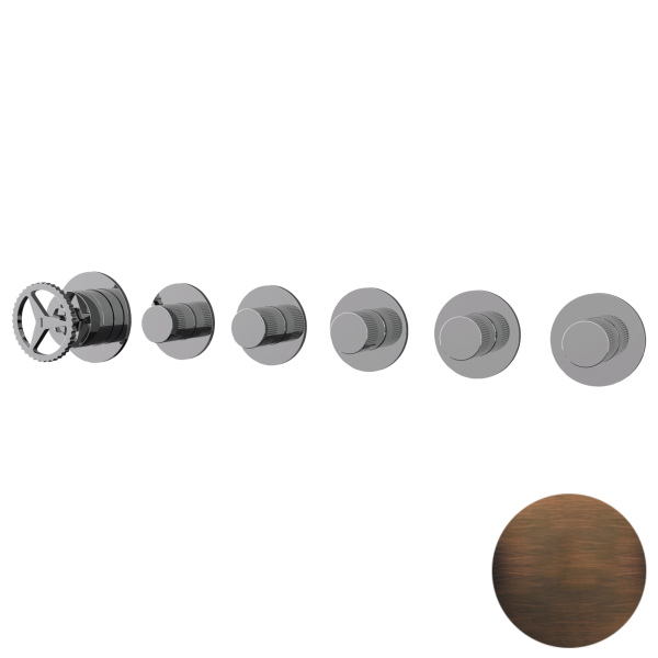 Смеситель для душа Remer Chrono CH98D5PWBBR, бронза масляная